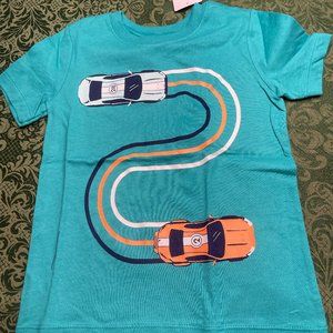 NWT 4t 4 18m 2t carters race car racing #28 t shirt matching brothers summer top